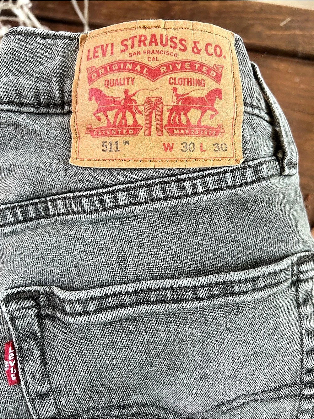 Levi's 511 Slim Fit Jeans Gray Waist 30